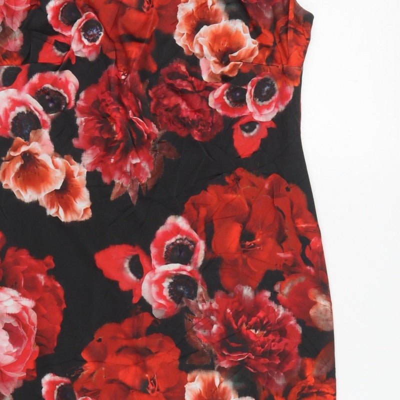 Therapy London Women Multicoloured UK 14 Floral Sheath Knee Dress