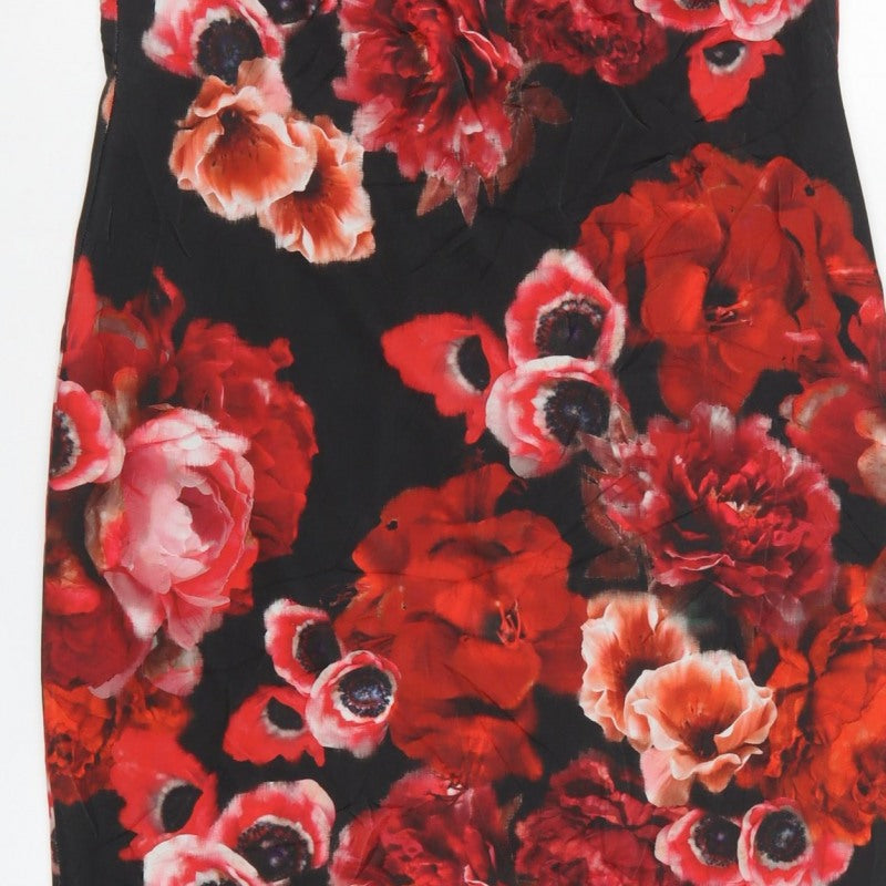 Therapy London Women Multicoloured UK 14 Floral Sheath Knee Dress