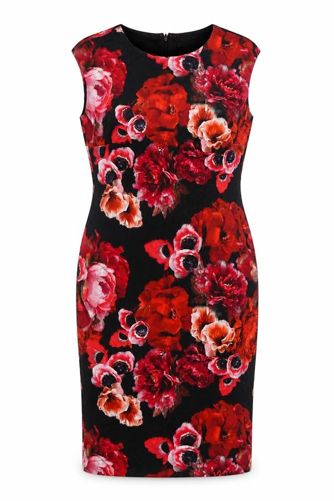 Therapy London Women Multicoloured UK 14 Floral Sheath Knee Dress