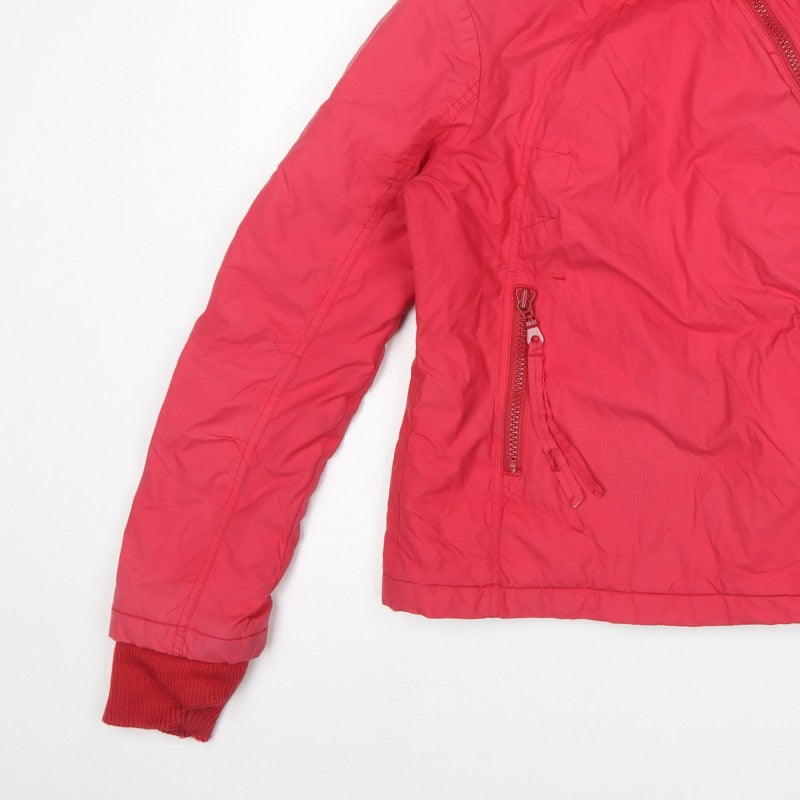 Bench Women’s Red M Hooded Ski Jacket Full Zip Pockets