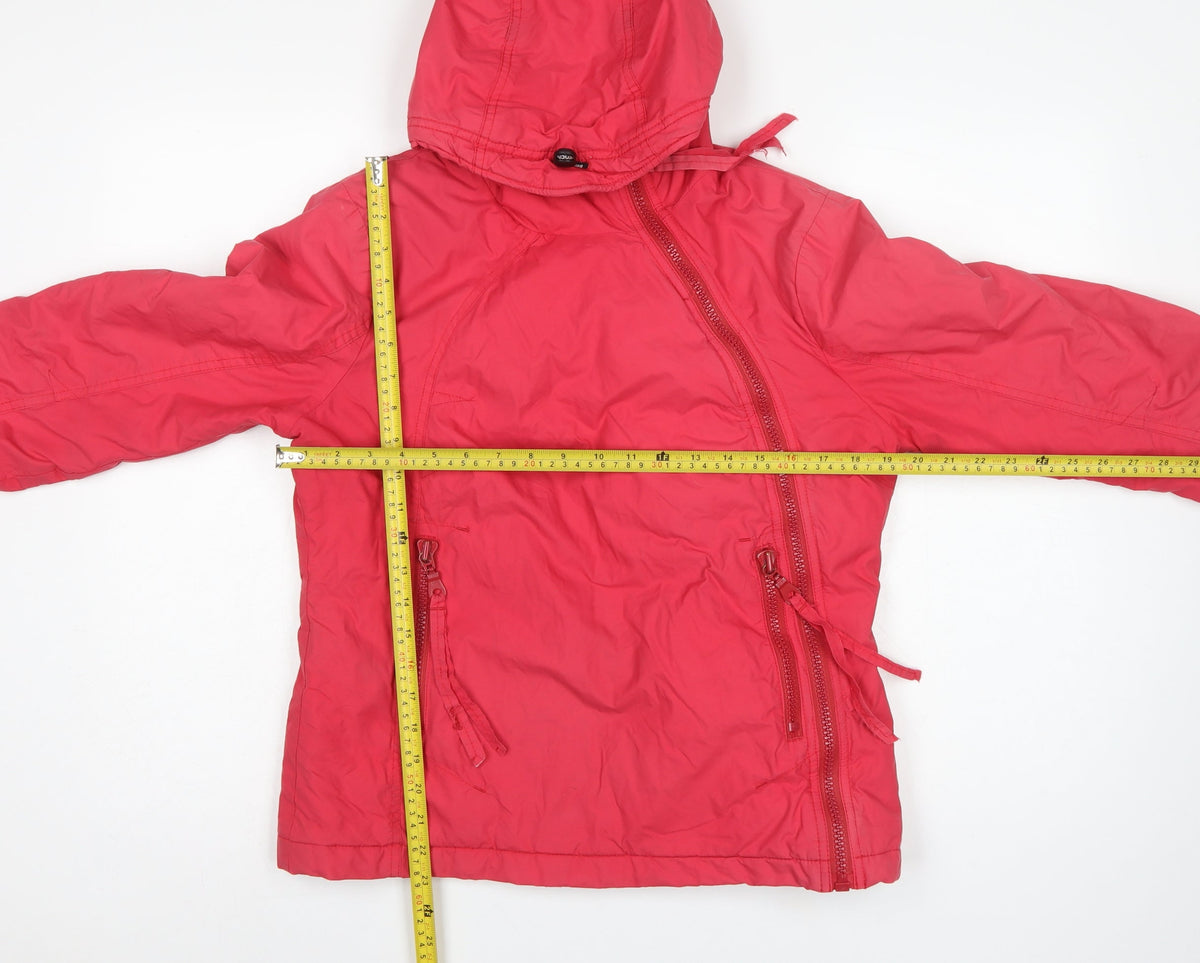 Bench Women’s Red M Hooded Ski Jacket Full Zip Pockets