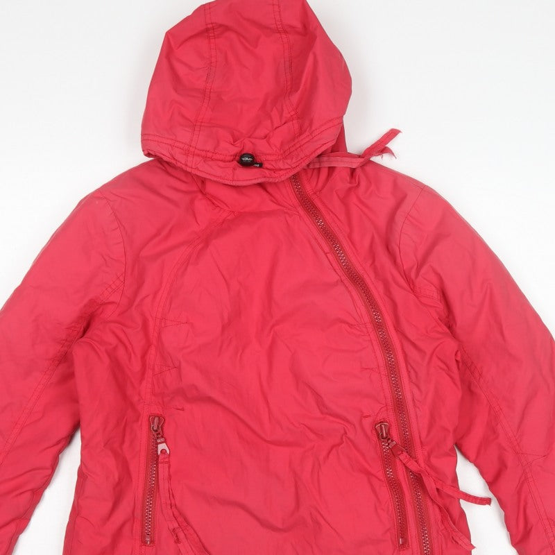 Bench Women’s Red M Hooded Ski Jacket Full Zip Pockets
