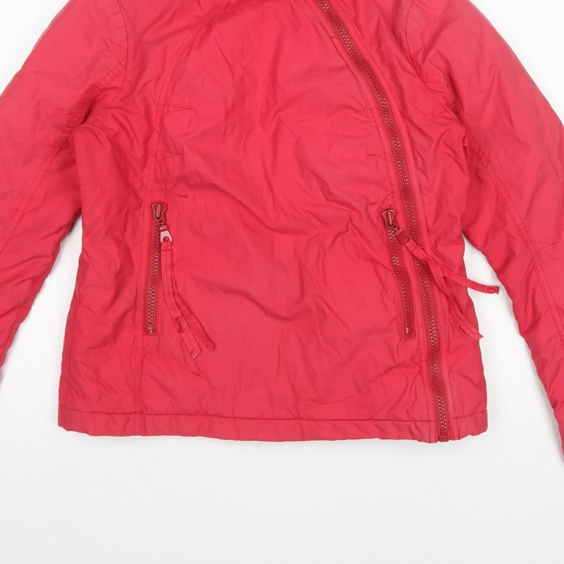 Bench Women’s Red M Hooded Ski Jacket Full Zip Pockets