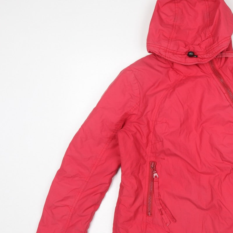 Bench Women’s Red M Hooded Ski Jacket Full Zip Pockets