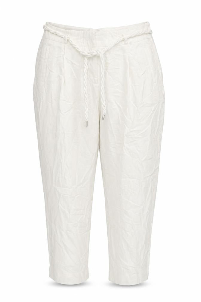 M&S Women’s White UK 14 Short Tapered Trousers Detachable Belt