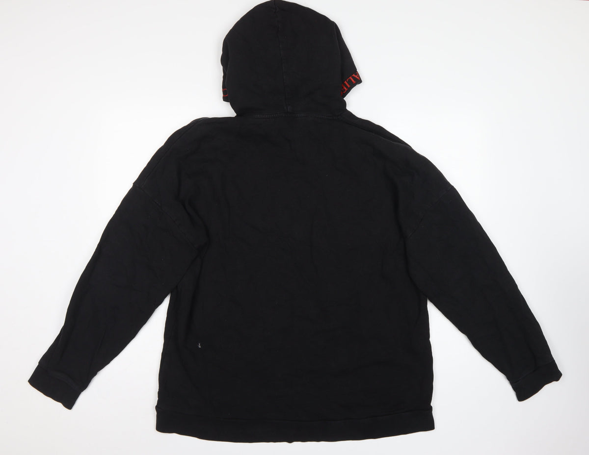 River Island Men’s Black XL Pullover Hoodie Oakland College Graphic