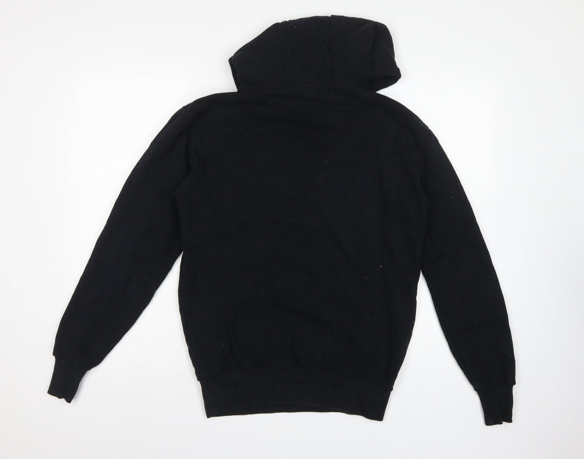 Ellesse Men's Black XS Pullover Logo Hoodie Drawstring Pocket