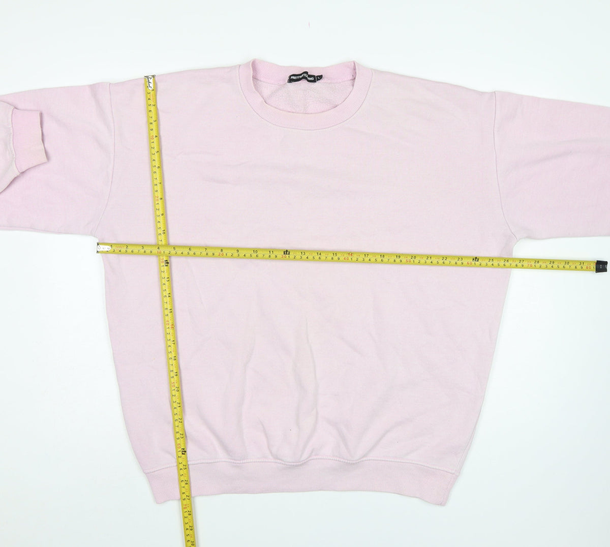 PrettyLittleThing Women's Pink L Pullover Crew Neck Sweatshirt