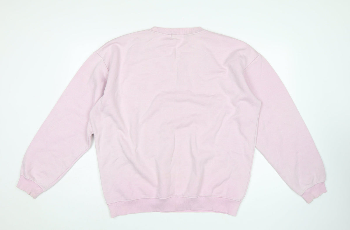 PrettyLittleThing Women's Pink L Pullover Crew Neck Sweatshirt