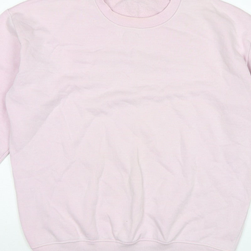 PrettyLittleThing Women's Pink L Pullover Crew Neck Sweatshirt