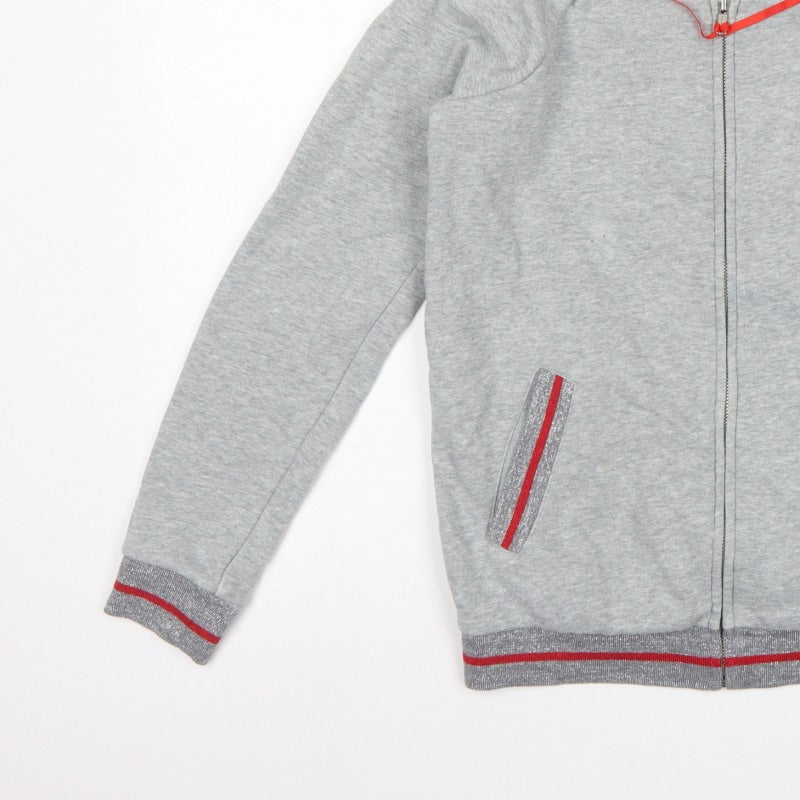 Boden Women’s Grey Full Zip Glitter Trim Sweatshirt UK 8