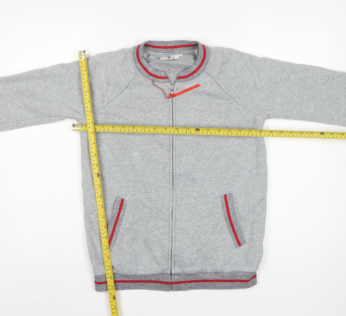 Boden Women’s Grey Full Zip Glitter Trim Sweatshirt UK 8