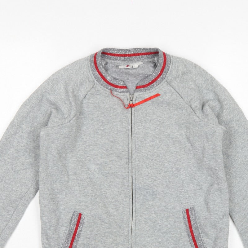 Boden Women’s Grey Full Zip Glitter Trim Sweatshirt UK 8