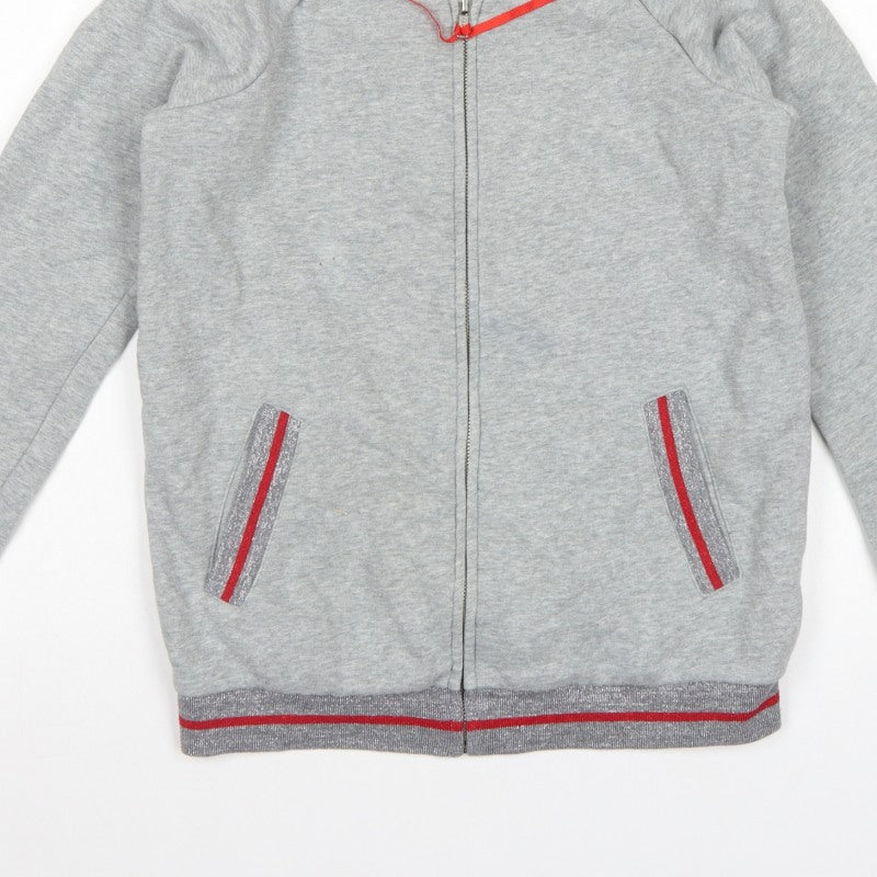 Boden Women’s Grey Full Zip Glitter Trim Sweatshirt UK 8