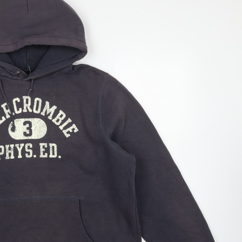 Abercrombie & Fitch Men’s Blue L Pullover Hoodie Graphic Logo