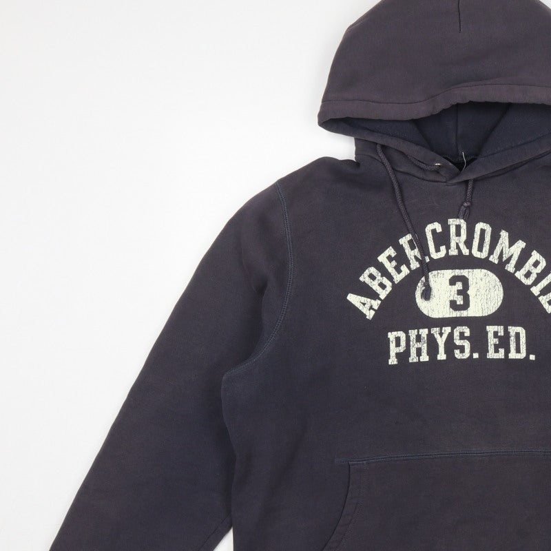 Abercrombie & Fitch Men’s Blue L Pullover Hoodie Graphic Logo