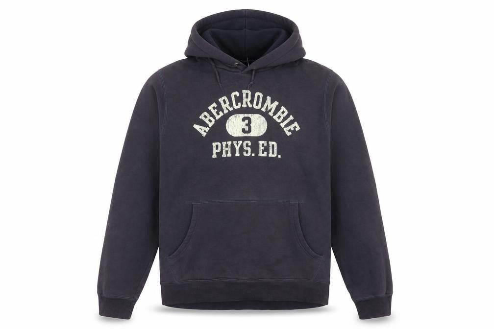 Abercrombie & Fitch Men’s Blue L Pullover Hoodie Graphic Logo