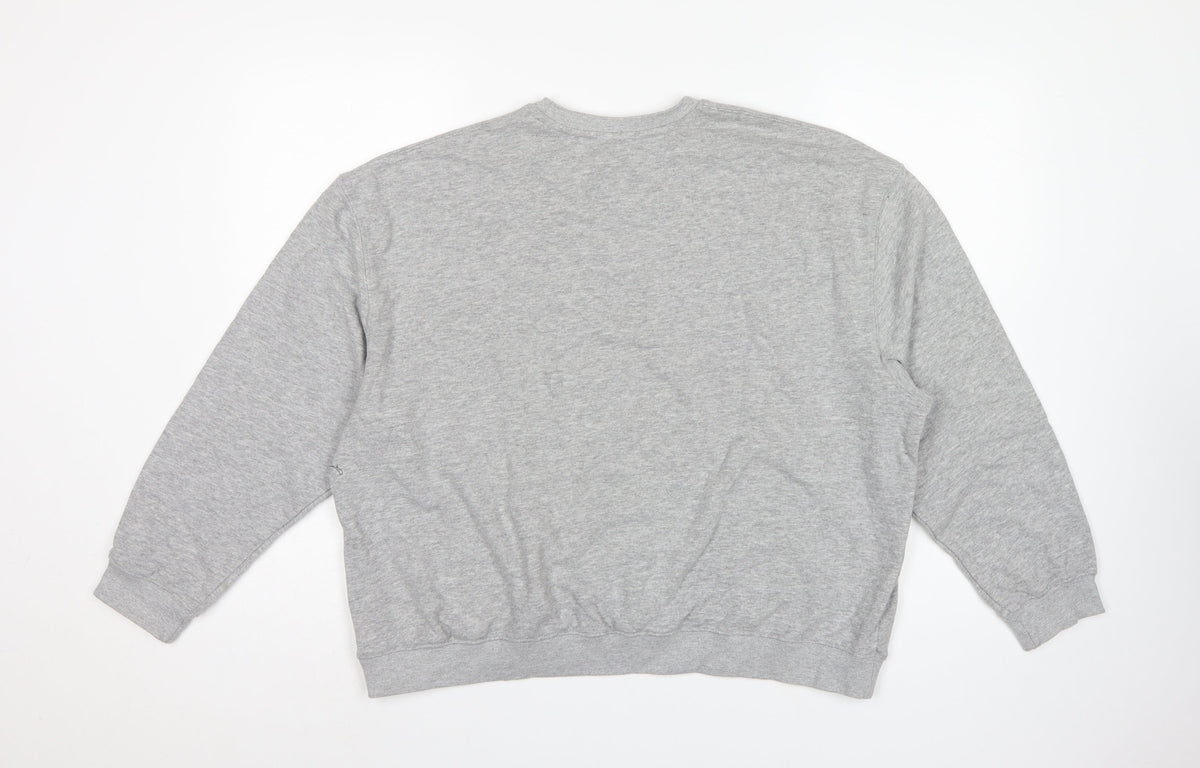 Nobody's Child Women Grey M Be Kind Embroidered Crew Sweatshirt