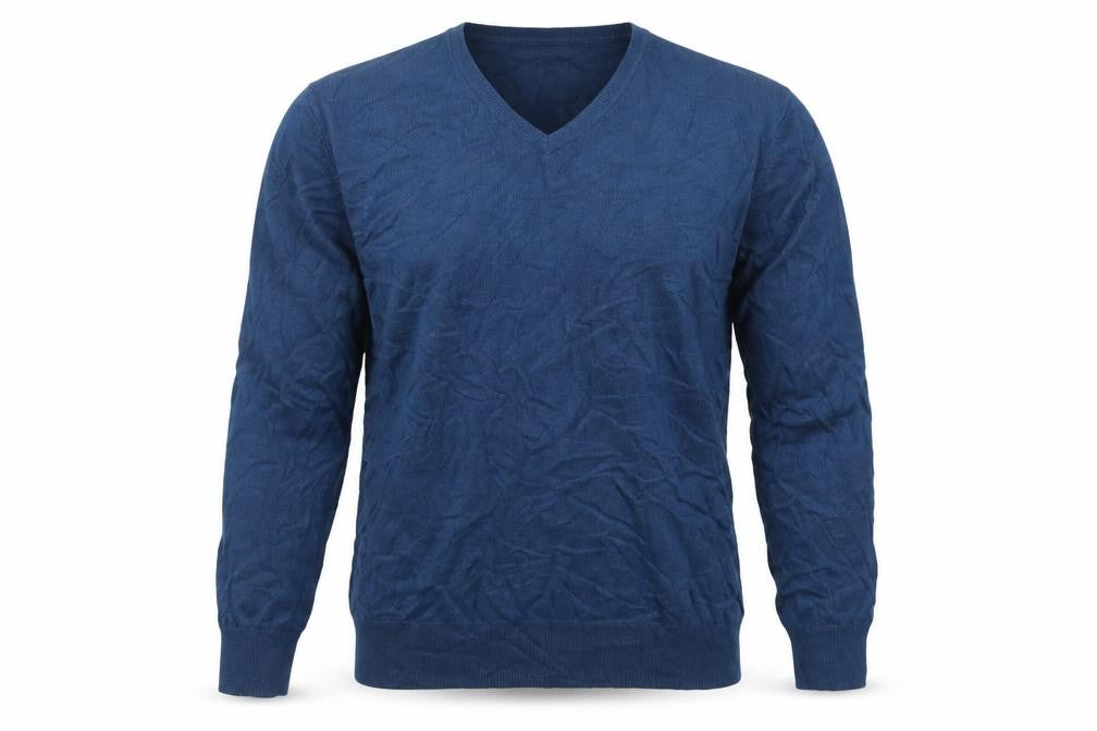 Autograph Men’s Blue Cashmere Angora V-Neck Knit Pullover Jumper L