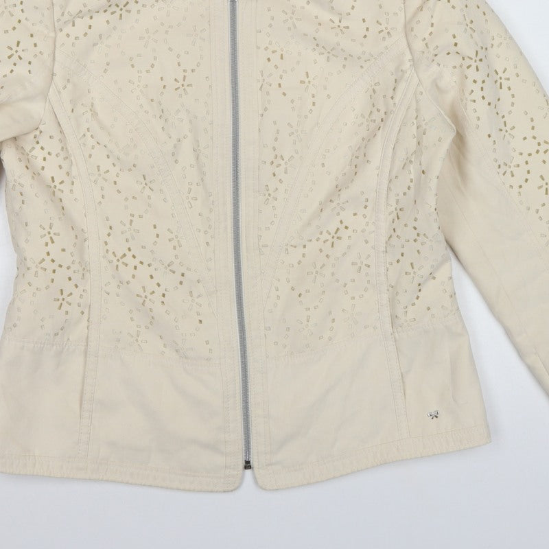 Kirsten Women’s Ivory UK 14 Floral Cutwork Zip Jacket