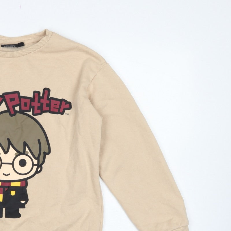 Harry Potter Girls Beige 12-13 Years Pullover Graphic Sweatshirt