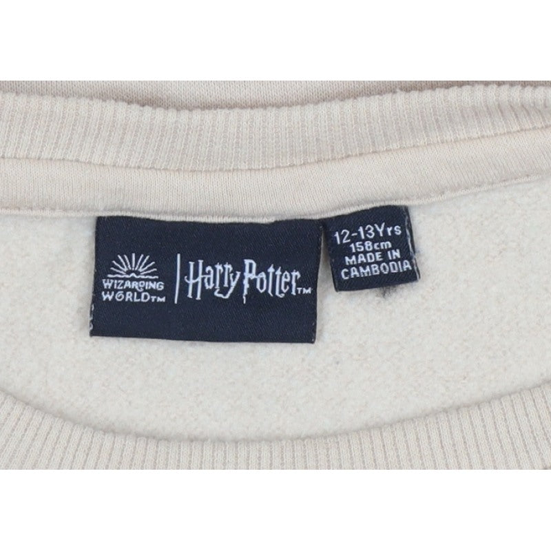 Harry Potter Girls Beige 12-13 Years Pullover Graphic Sweatshirt