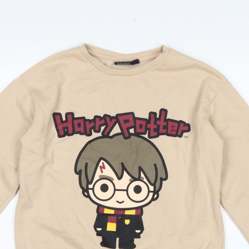 Harry Potter Girls Beige 12-13 Years Pullover Graphic Sweatshirt