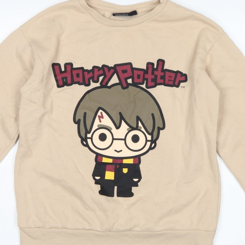 Harry Potter Girls Beige 12-13 Years Pullover Graphic Sweatshirt