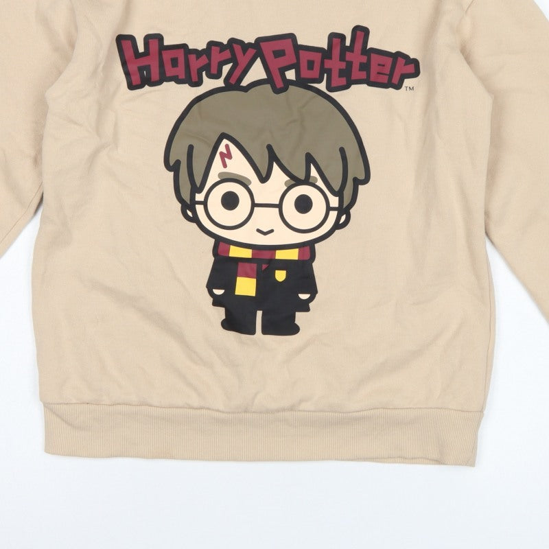 Harry Potter Girls Beige 12-13 Years Pullover Graphic Sweatshirt