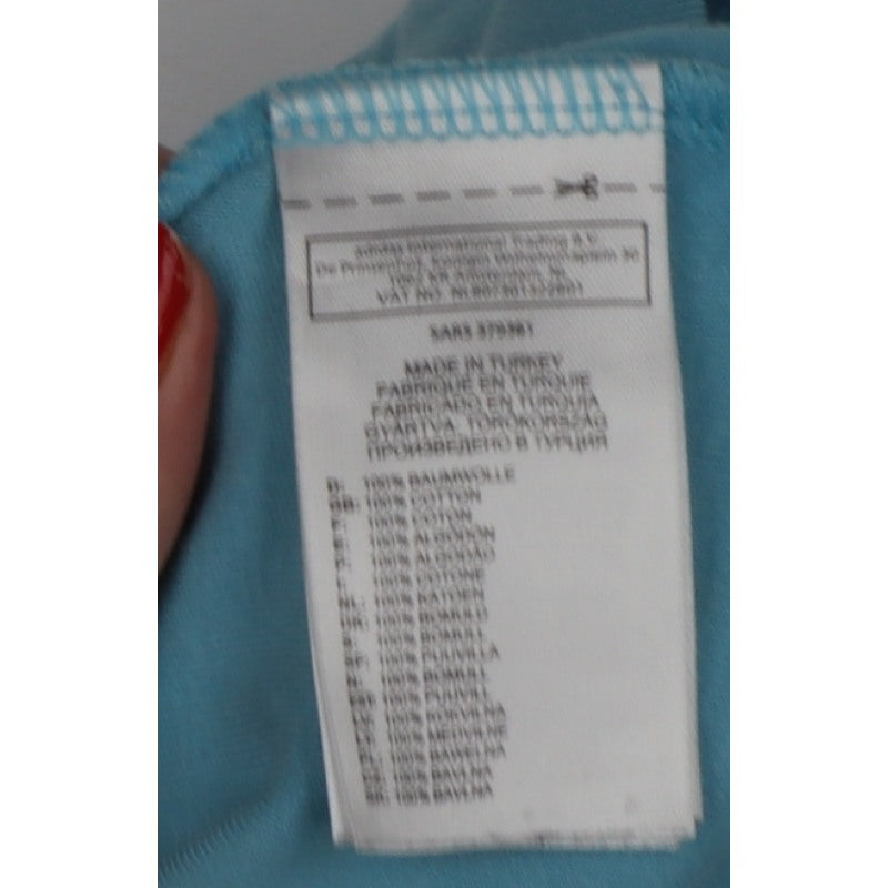 Adidas Women’s Blue UK 14 Full Zip Hooded Sweatshirt Stripe Logo