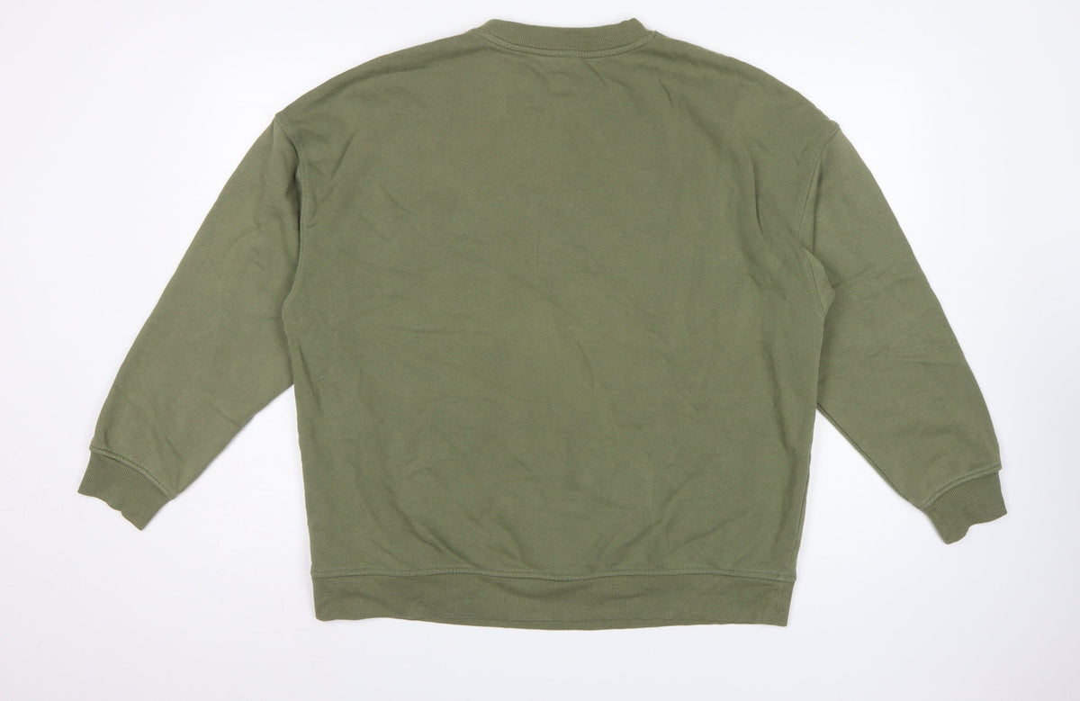 H&M Divided Women’s Green M Free Your Energy Graphic Sweatshirt