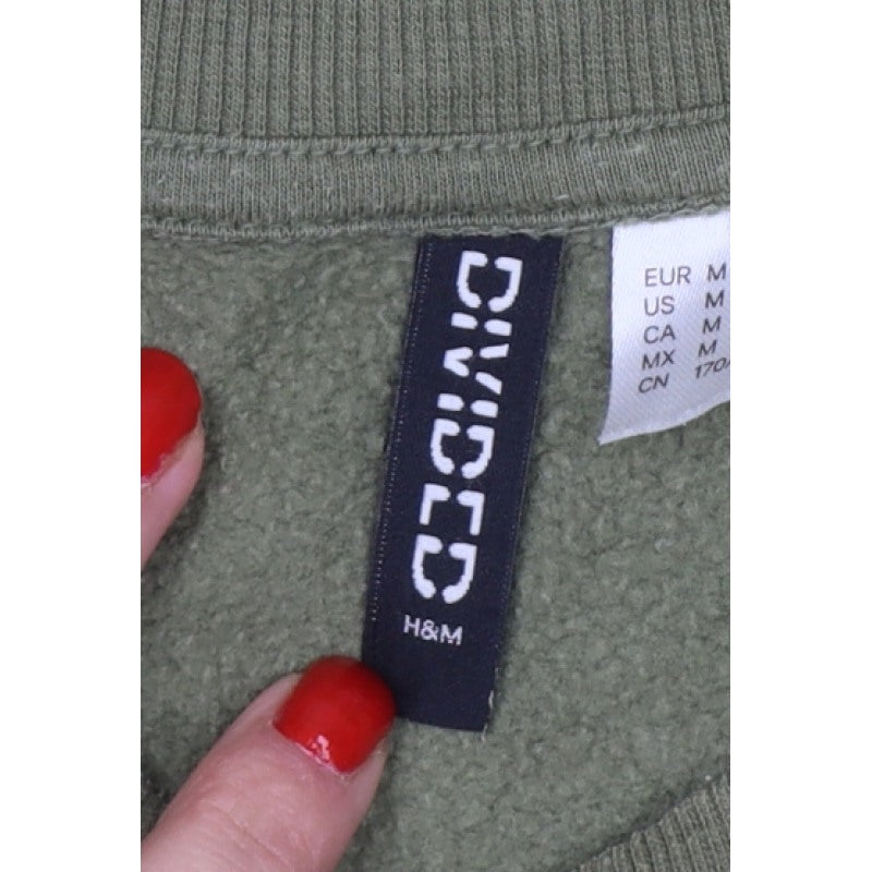 H&M Divided Women’s Green M Free Your Energy Graphic Sweatshirt