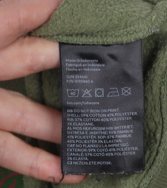 H&M Divided Women’s Green M Free Your Energy Graphic Sweatshirt