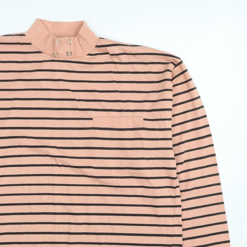 Great Queen Women’s Pink Striped Size 14 Long Sleeve Polo Top