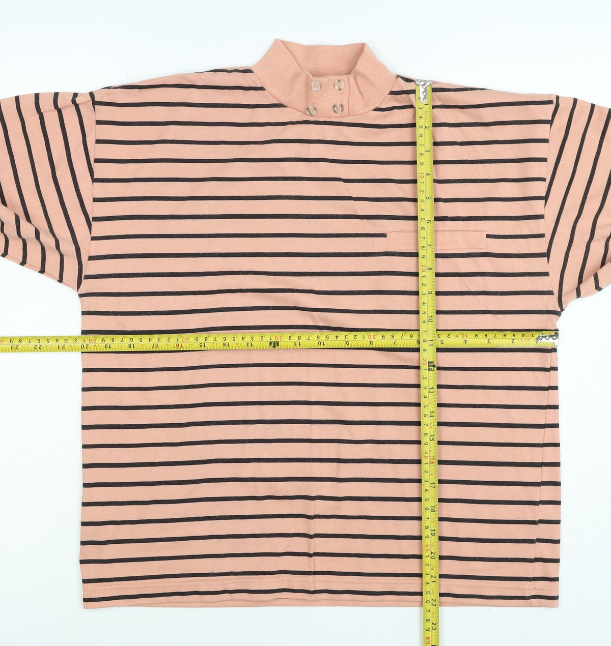 Great Queen Women’s Pink Striped Size 14 Long Sleeve Polo Top