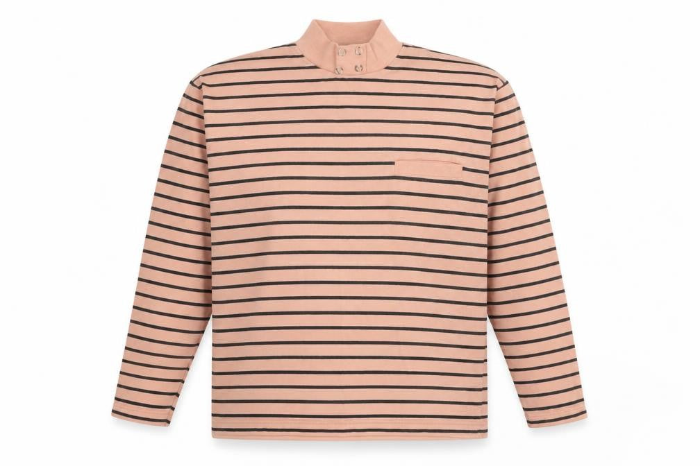 Great Queen Women’s Pink Striped Size 14 Long Sleeve Polo Top