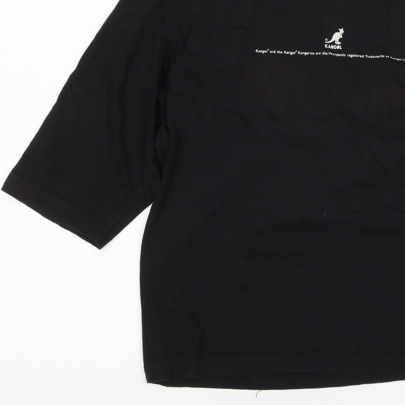 Kangol Women’s Black M Basic Logo Crew Neck Cotton T-Shirt
