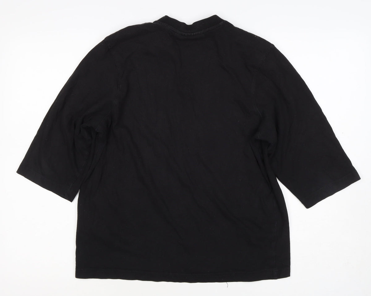 Kangol Women’s Black M Basic Logo Crew Neck Cotton T-Shirt