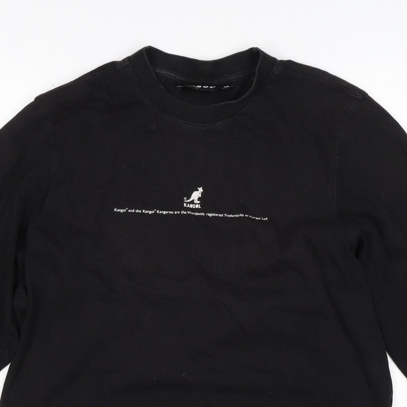 Kangol Women’s Black M Basic Logo Crew Neck Cotton T-Shirt