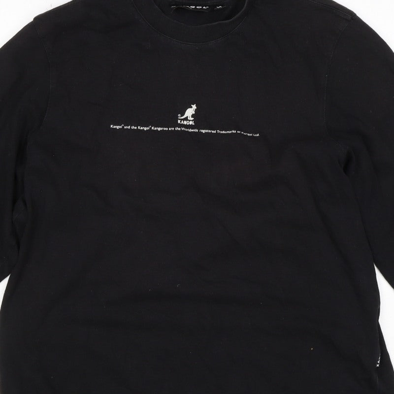 Kangol Women’s Black M Basic Logo Crew Neck Cotton T-Shirt