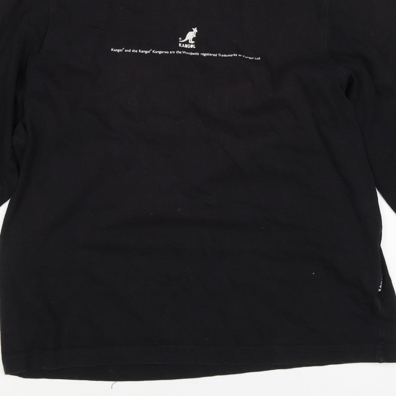 Kangol Women’s Black M Basic Logo Crew Neck Cotton T-Shirt