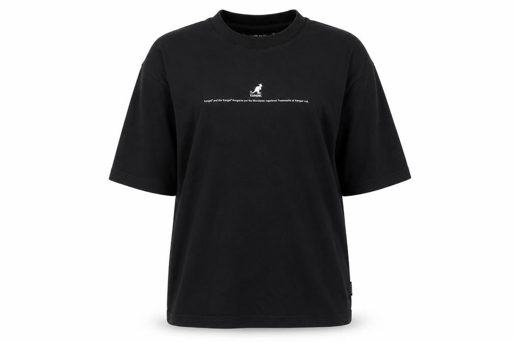 Kangol Women’s Black M Basic Logo Crew Neck Cotton T-Shirt