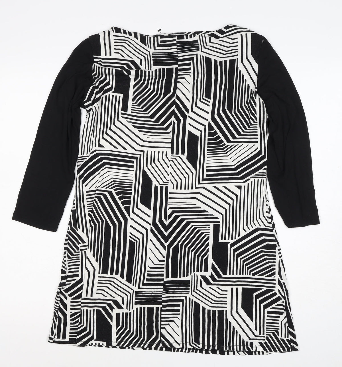 Principles by Ben de Lisi Women Black White Geometric Shift Dress UK 12