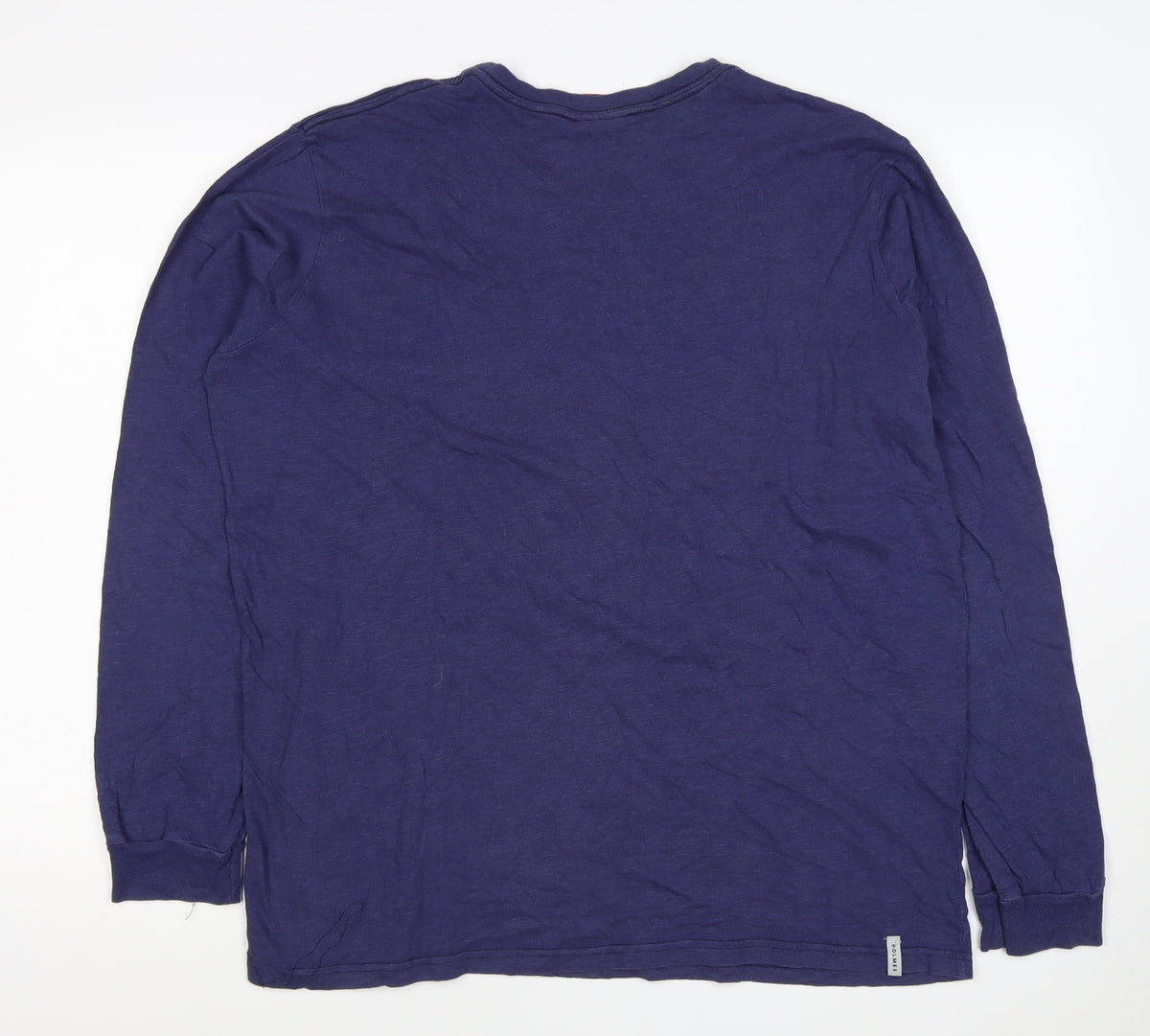 Holmes Brothers Men's Blue L Long Sleeve Retro Stripe Cotton T-Shirt