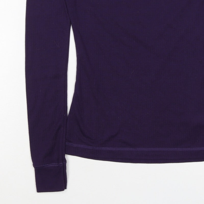 Mountain Warehouse Women Purple UK 6 Thermal Long Sleeve T-Shirt