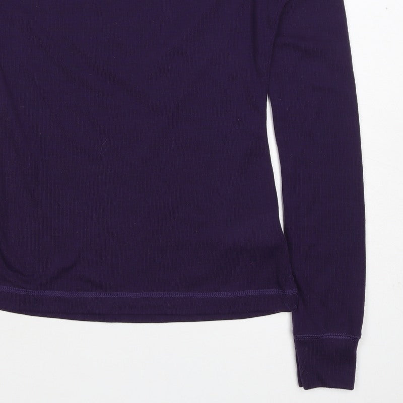 Mountain Warehouse Women Purple UK 6 Thermal Long Sleeve T-Shirt