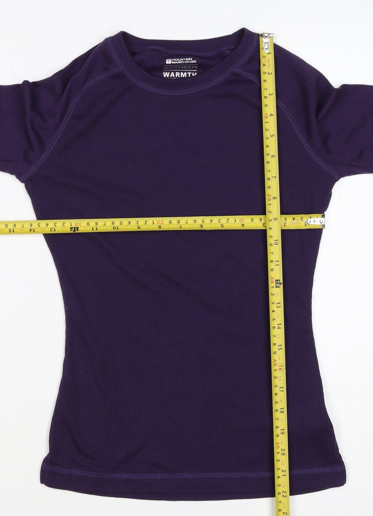 Mountain Warehouse Women Purple UK 6 Thermal Long Sleeve T-Shirt