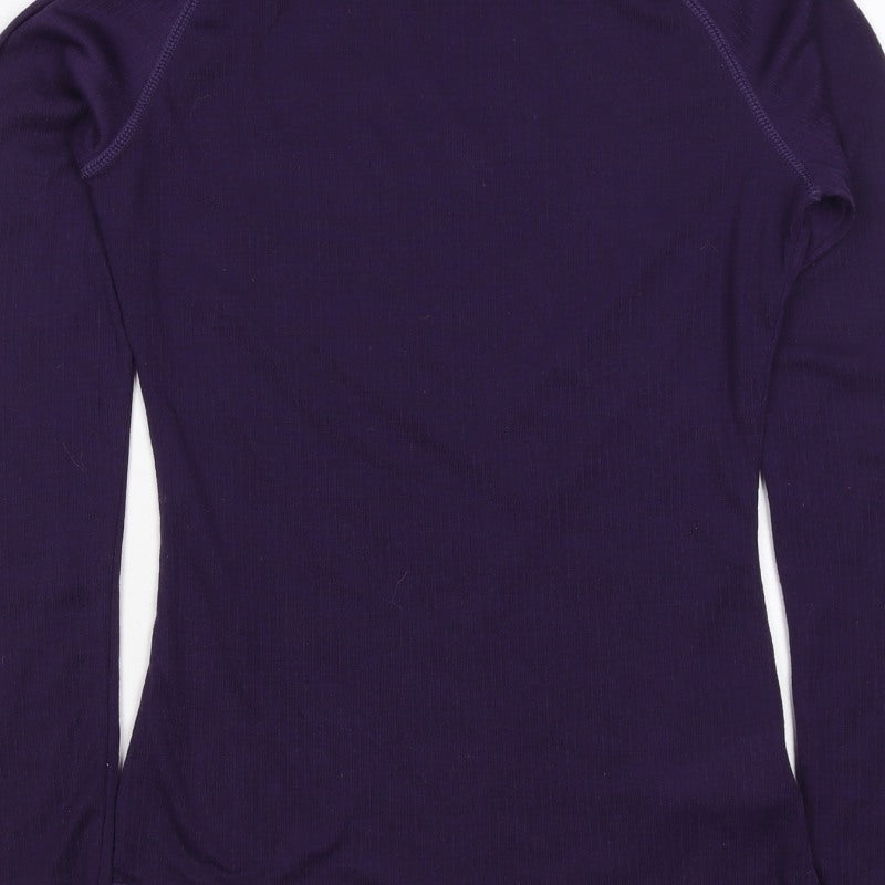 Mountain Warehouse Women Purple UK 6 Thermal Long Sleeve T-Shirt