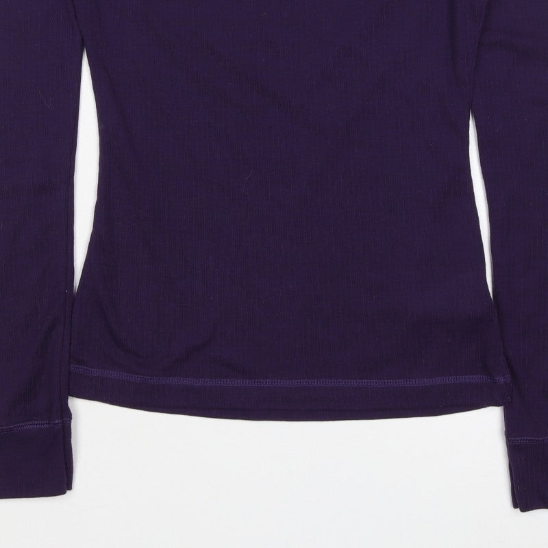 Mountain Warehouse Women Purple UK 6 Thermal Long Sleeve T-Shirt