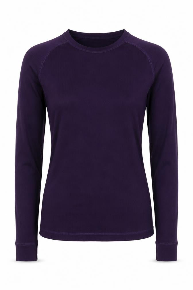 Mountain Warehouse Women Purple UK 6 Thermal Long Sleeve T-Shirt